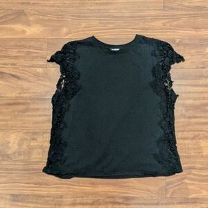 Elegant Black Lace Women's Express Top